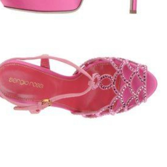 Pink Rhinestone Platform Heels - Picture 3 of 14